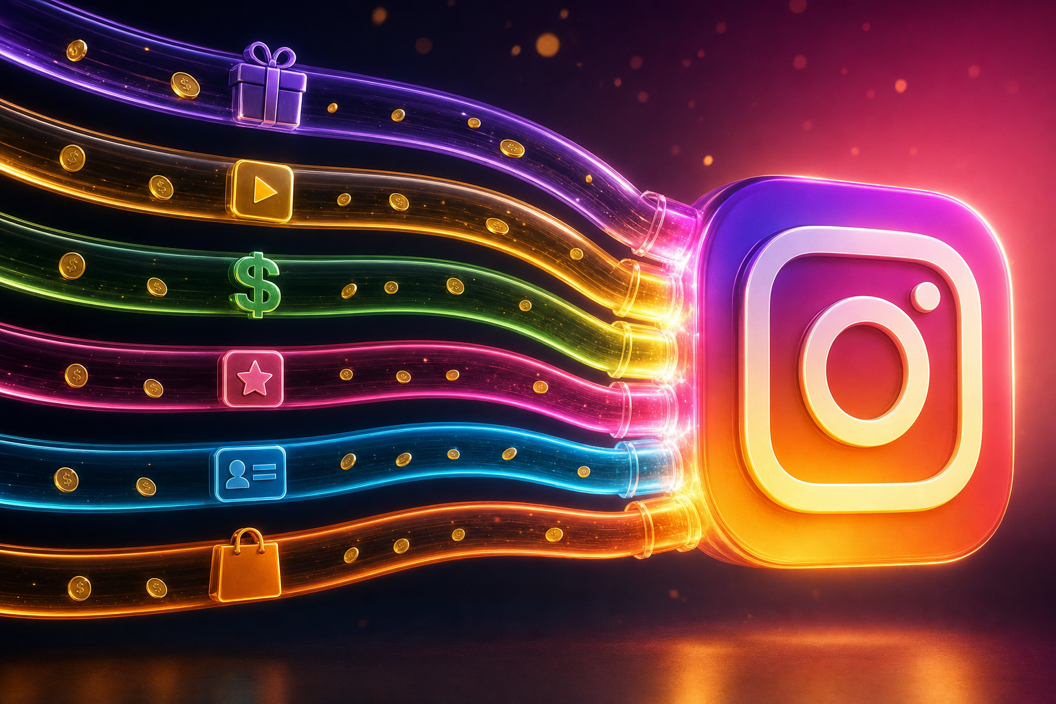 Six revenue streams flowing into the Instagram logo