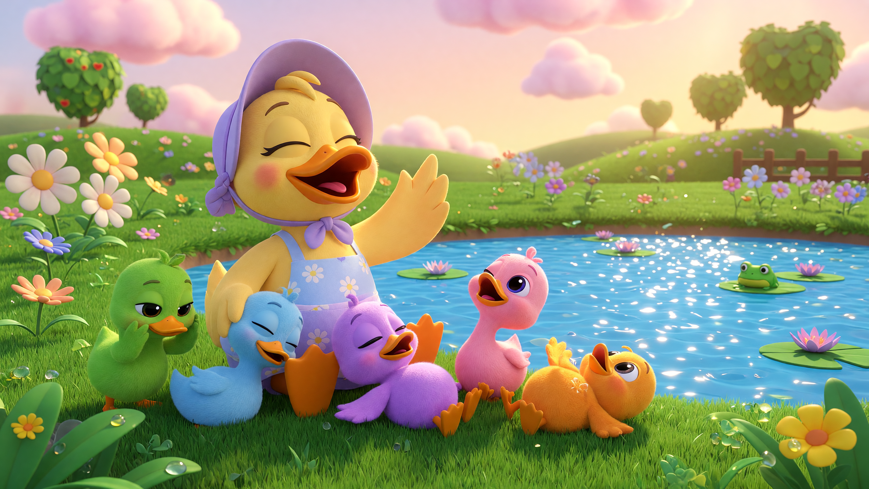 Five Colorful Ducks