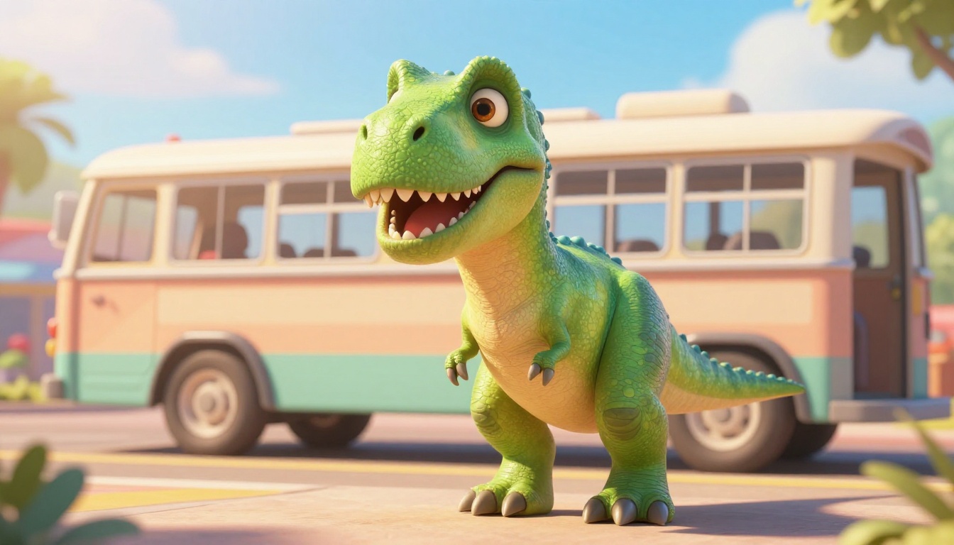 Dada The Dino's Happy Bus Song